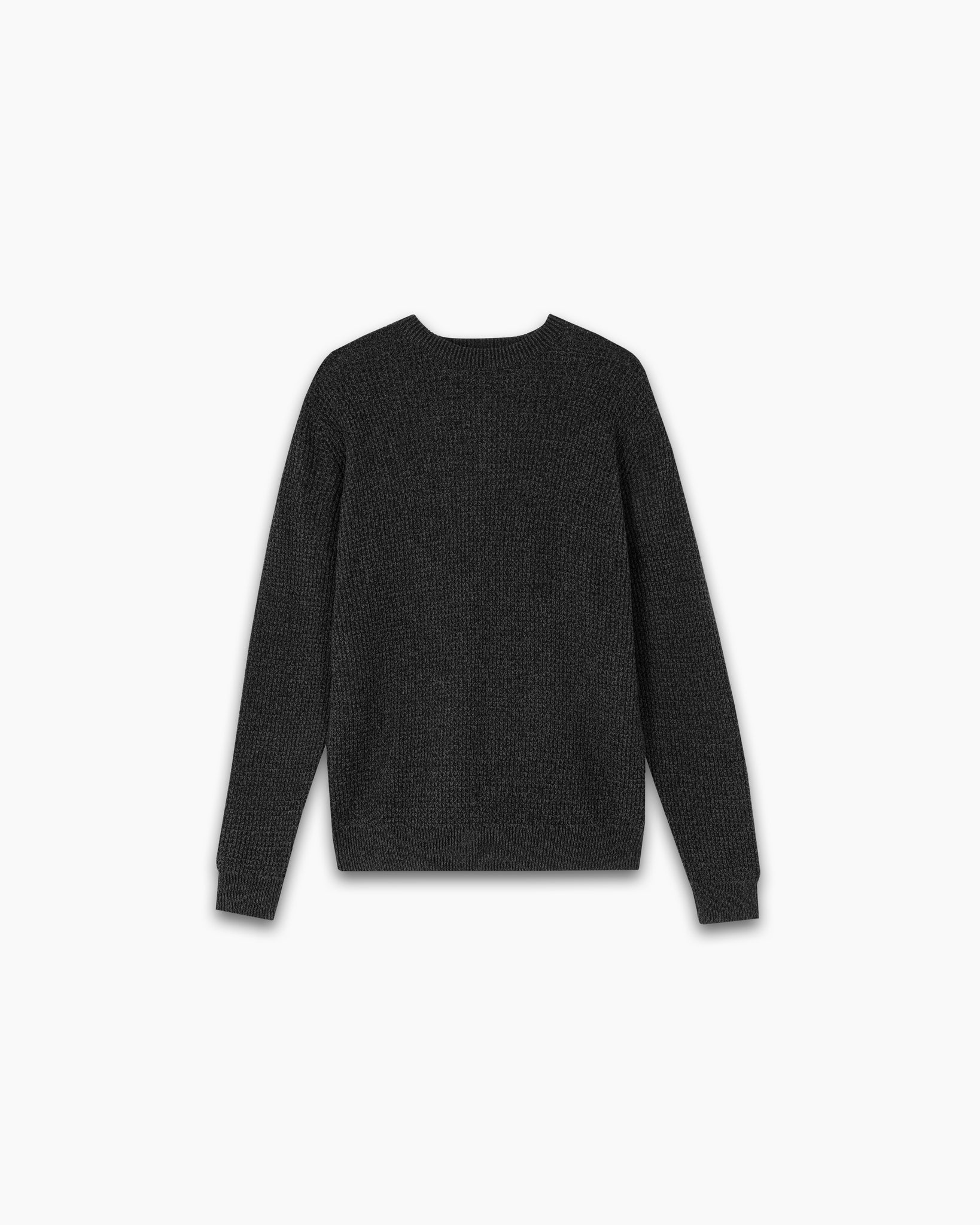 WAFFLE KNIT JUMPER | BLACK