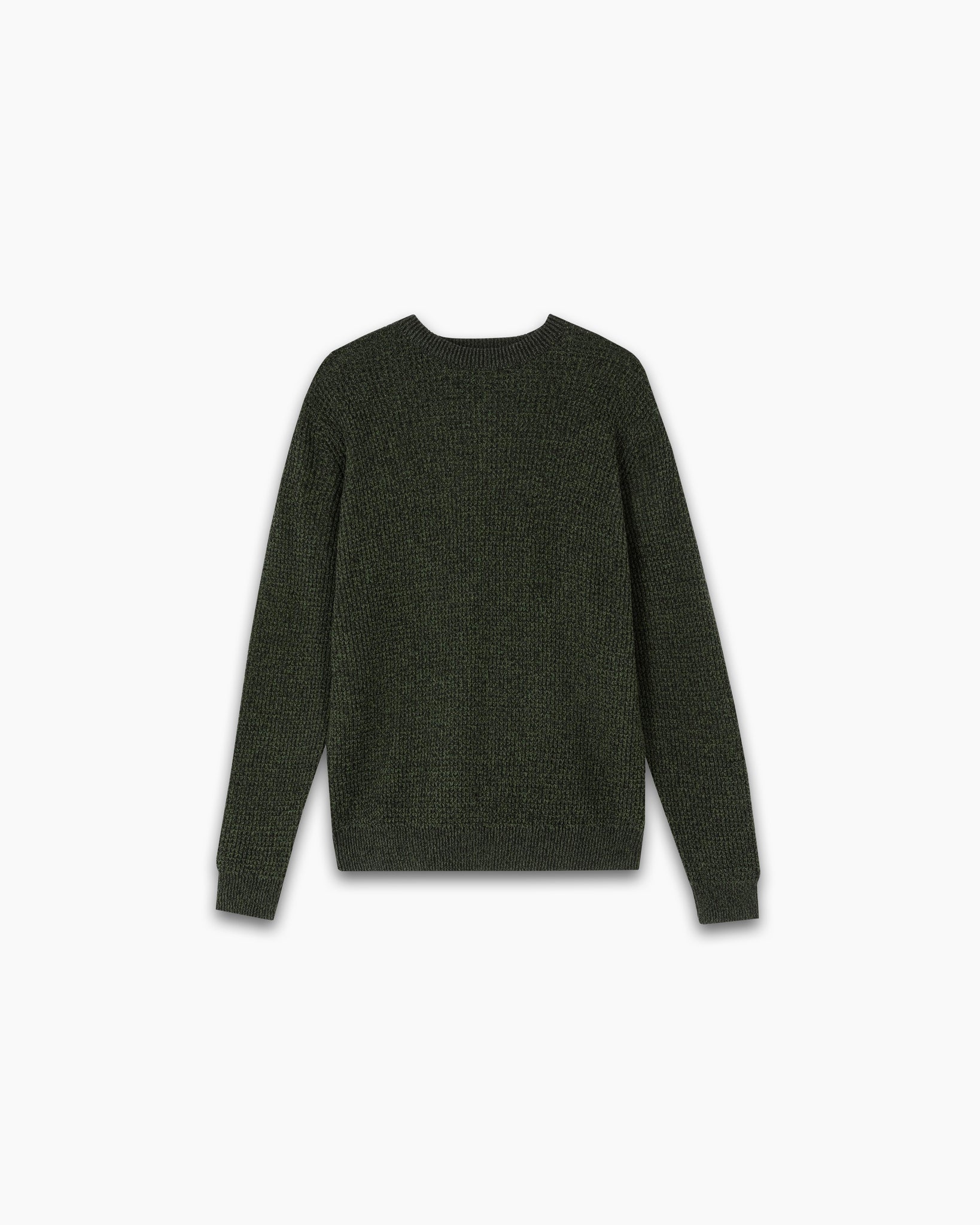 WAFFLE KNIT JUMPER | FOREST GREEN