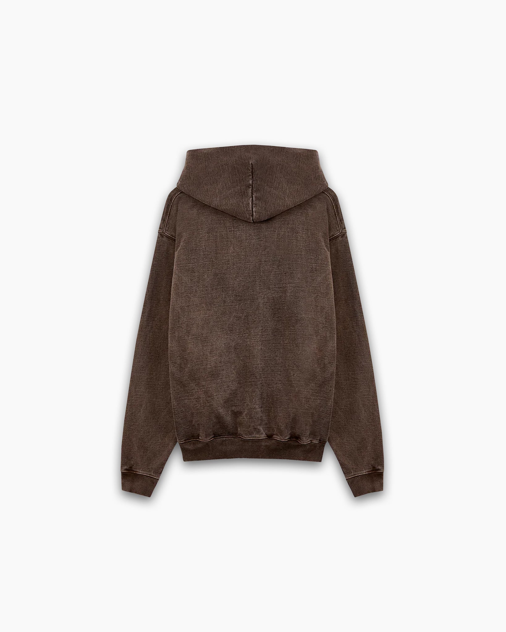 BLANK WASHED HOODIE - BROWN