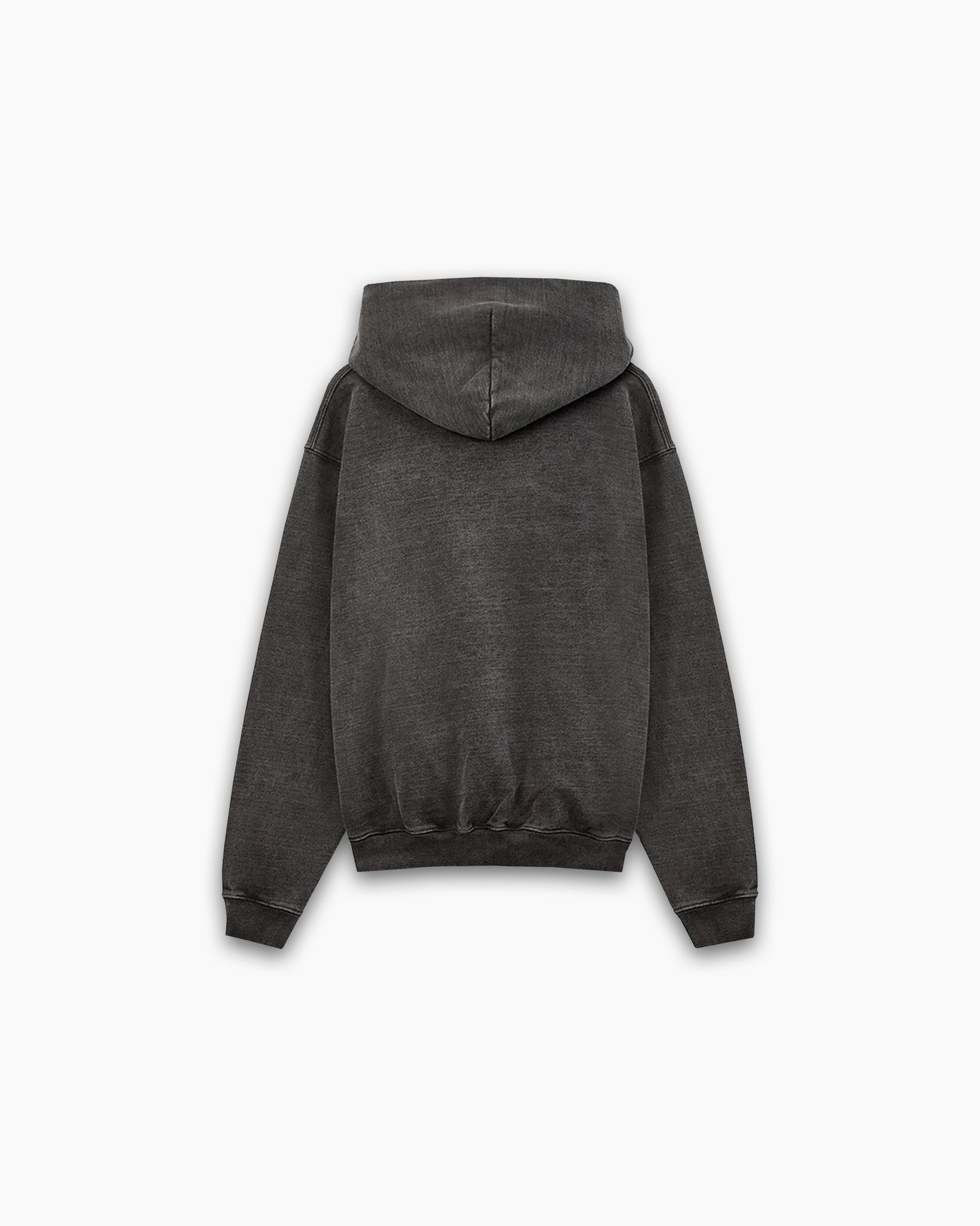 BLANK WASHED HOODIE - BLACK